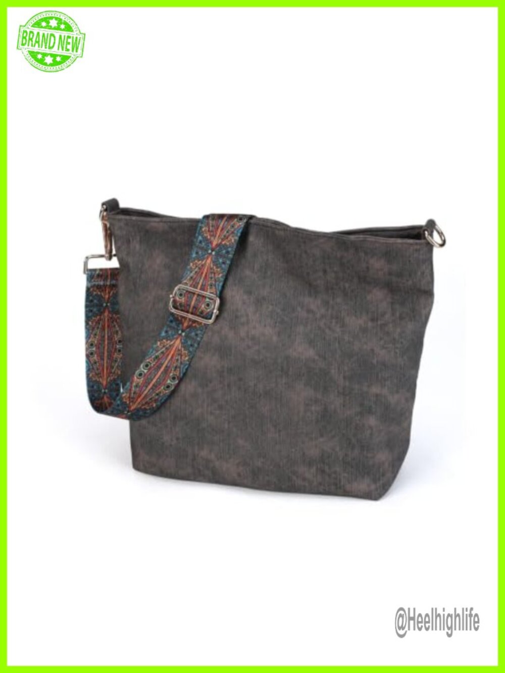 Hobo Bag Faux Leather Crossbody Purse Detachable Guitar Strap Women